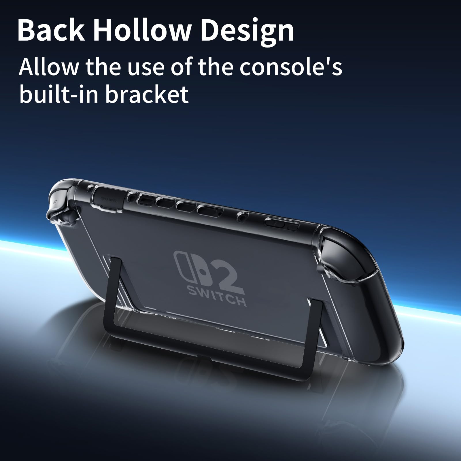 [120 piezas]HEYSTOP Carcasa Protectora para La Consola Nintendo Switch 2 Funda con Diseño de Soporte Hueco Delgado Carcasa con Absorción de Impactos y Antiarañazos para Nintendo Switch 2 Último Modelo