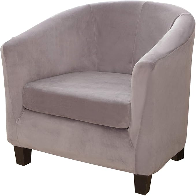 2 Piece Tub Chair Covers with Cushion Cover, High Stretch Club Chair