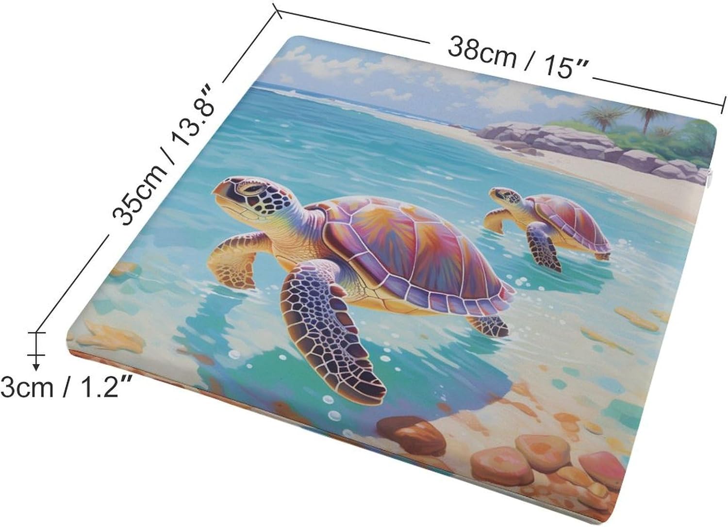Ocean Animal Sea Turtles Floor Pillow Meditation Yoga Cushion Square Chair Cushion Pillows Seating for Adults