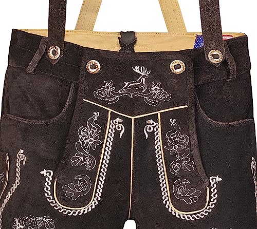 Men Lederhosen - Authentic German Bavarian Lederhosen - Oktoberfest Men Trachten Wears Trousers3