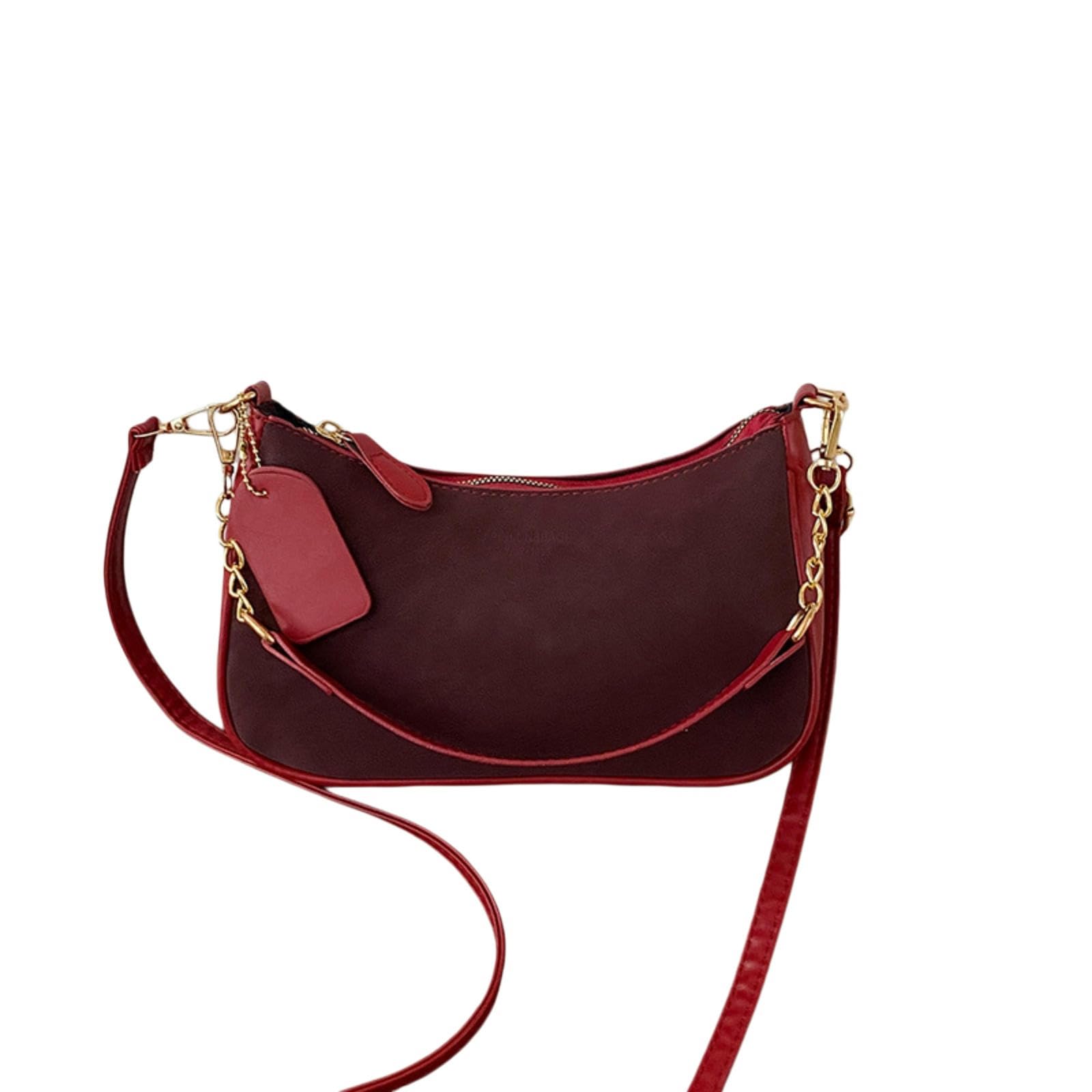 CYUCHENC crossbody bag Trendy, Western, Niche, Fashionable, Simple, Versatile One-shoulder Cross-body Handbag-red