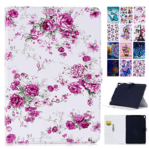 Handyhülle für Samsung Galaxy Tab A 10.1 2019 SM-T510 T515 Hülle Leder Tablette PU Flip Case Kartenfach Klappbar Schutzhülle Tasche mit