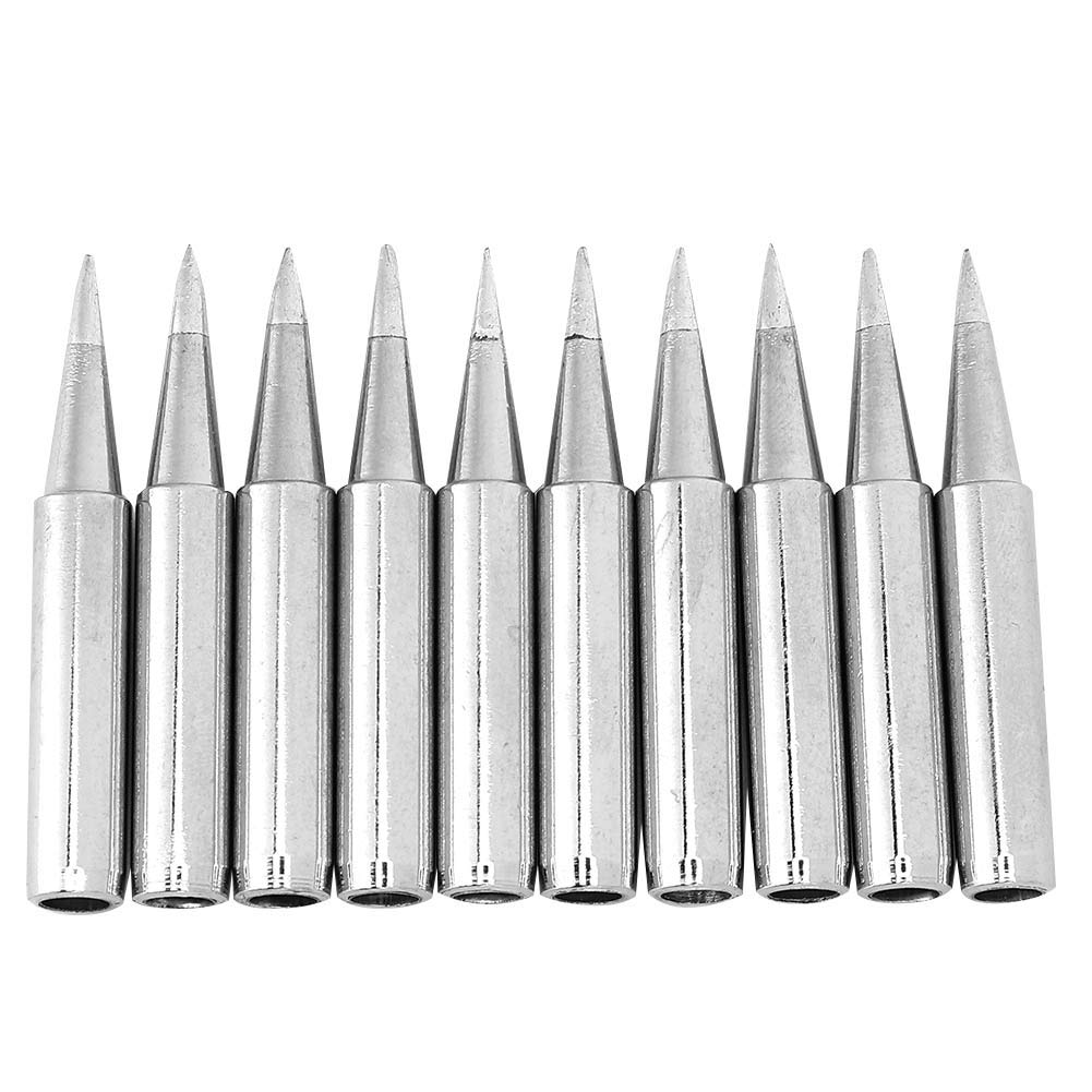 ANKROYU 900M T 0.8D 10PCS Soldering Iron Tip, Brass Solder Iron Tip, No Lead Copper Solder Tip, No Lead Solder Iron Tip Set for Welding Tool Accessory