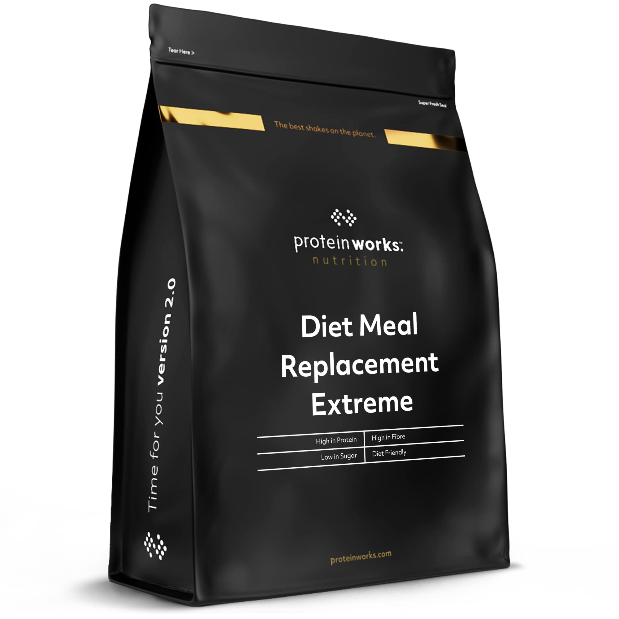 Protein Works - Diet Meal Replacement Extreme | 200 Kalorien pro Trinkmahlzeit | Diät Trinkmahlzeit | Abnehm Shake | 16 Servings | Banana Smooth Sundae | 1kg (Packung mit 2)