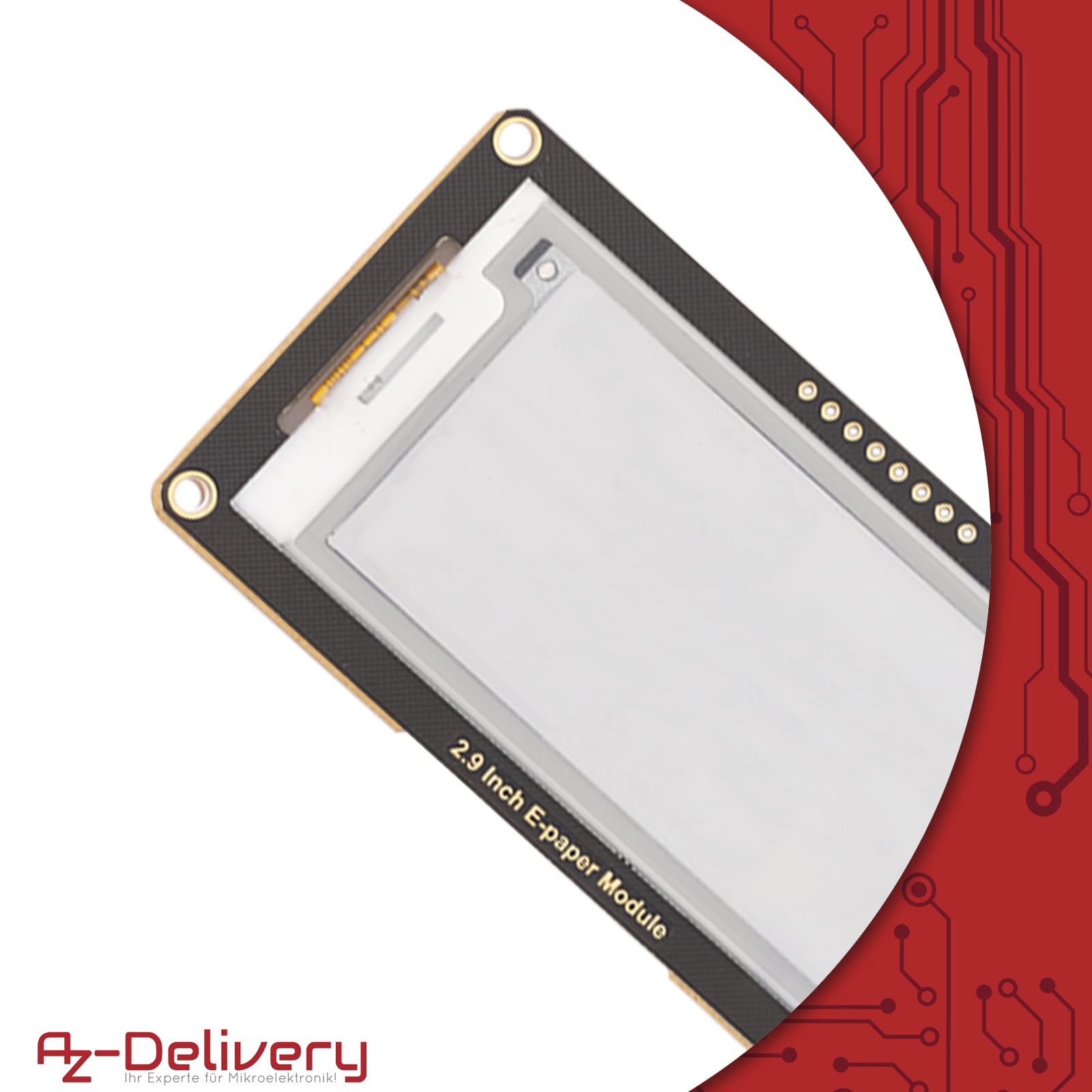 AZDelivery Moduł wyświetlacza EPaper 2,9 cala, moduł wyświetlacza 296 x 128 e-Ink, niskie zużycie energii, obsługa SPI, kompatybilny z płytami kontrolnymi i interfejsem MCU 3,3 V/5 V