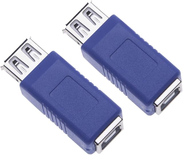 Keple 2 Pieces USB 2.0 Female to USB Type B Female Adapter USB Female to Female Printer Changer Coupler Connector Short Extension Converter Adaptor for Computers, Laptops, Hard Drives (2 Pack)