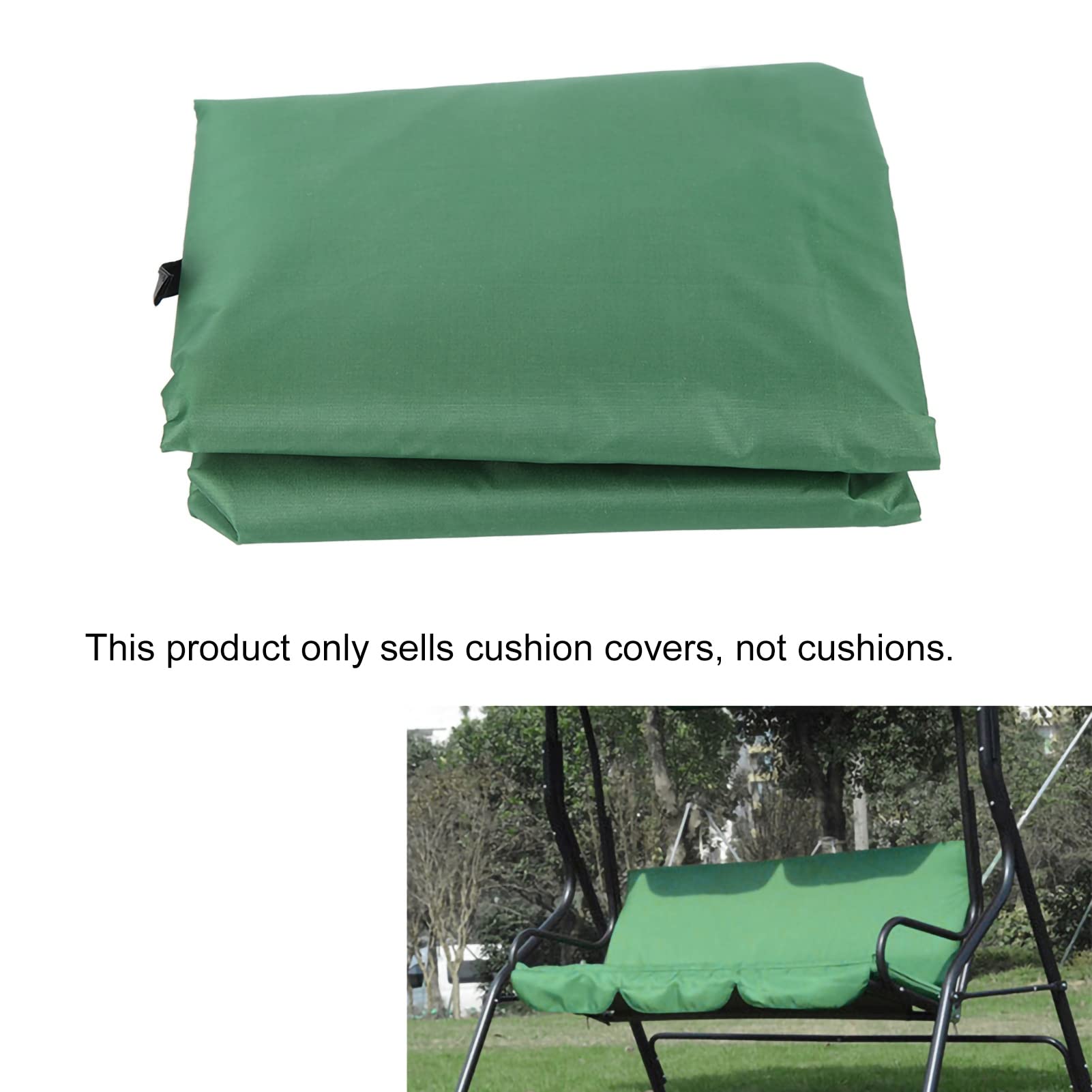 Yctze Funda de Cojín para Asiento de Hamaca para Silla Columpio de Jardín Al Aire Libre de Tafetán de Poliéster Impermeable para Tres Plazas, Tela de Repuesto Protectora para