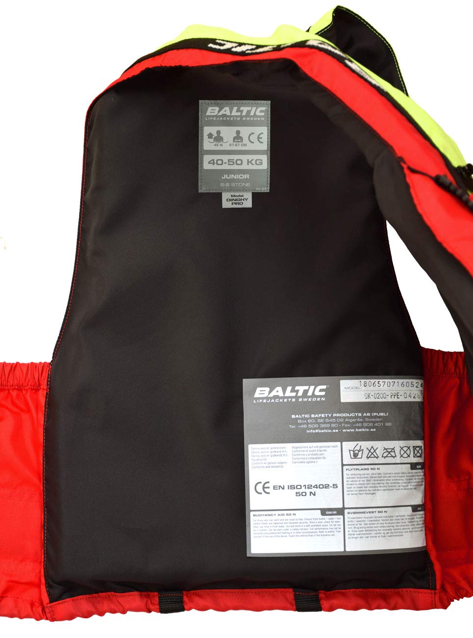 Navyline Baltic Schwimmhilfe Dinghy Pro rot/gelb (Mod. 5703), Größe:40-50kg