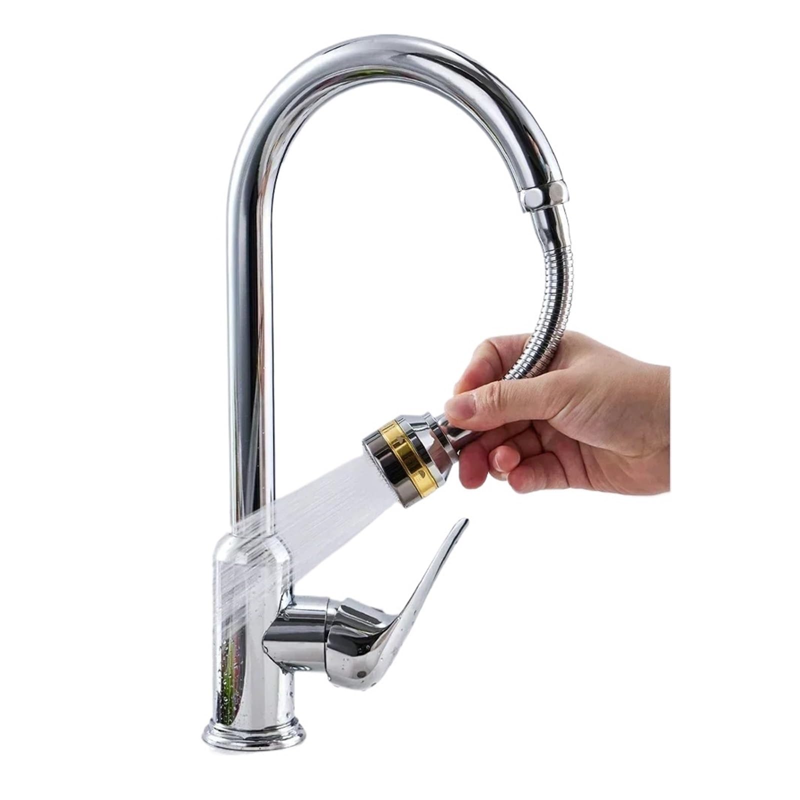 Tap Aerator, Dual-Function tap Nozzle, 360-degree Swivel Spray Head
