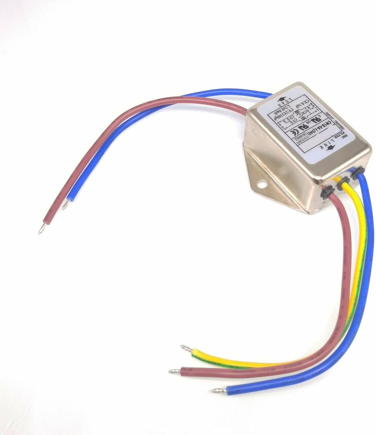 Lead Wire Power EMI Noise Filter 6A 115/220V 50/60Hz