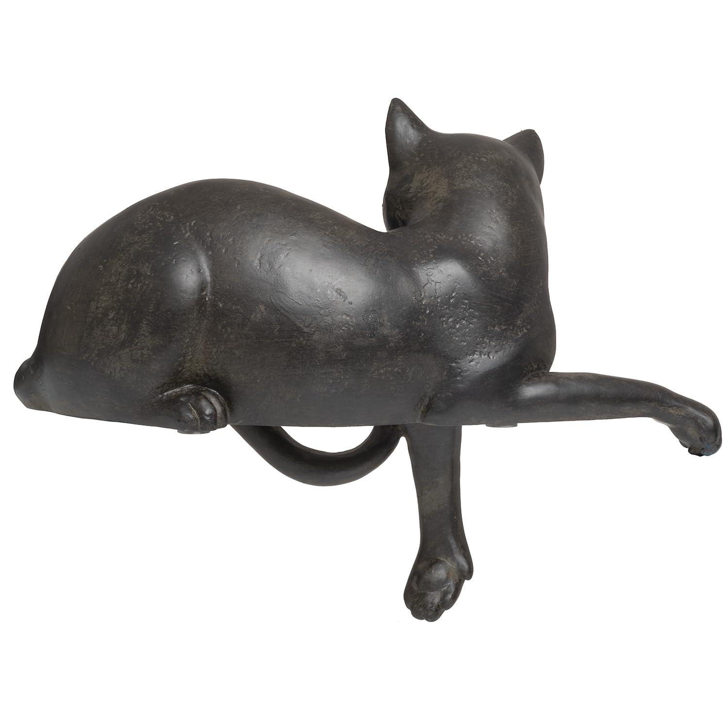 Moritz Statuette décorative en polyrésine - Chat couché - 20 cm