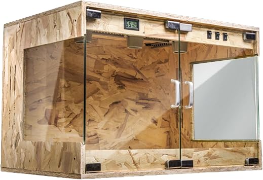 Reptile Feeding Box Breeding VivariumAcrylic Transparent Insect Habitat Terrarium Case for Snake Spider Lizard Scorpion Centipede Brown 120 * 55 * 55CM