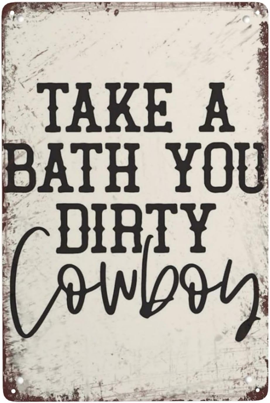 Targa in latta divertente con scritta in inglese Take A Bath You Dirty Hippie e scritta Home Kitchen Bar Room Garage Vintage Retro Poster Targa 20 x 30 cm