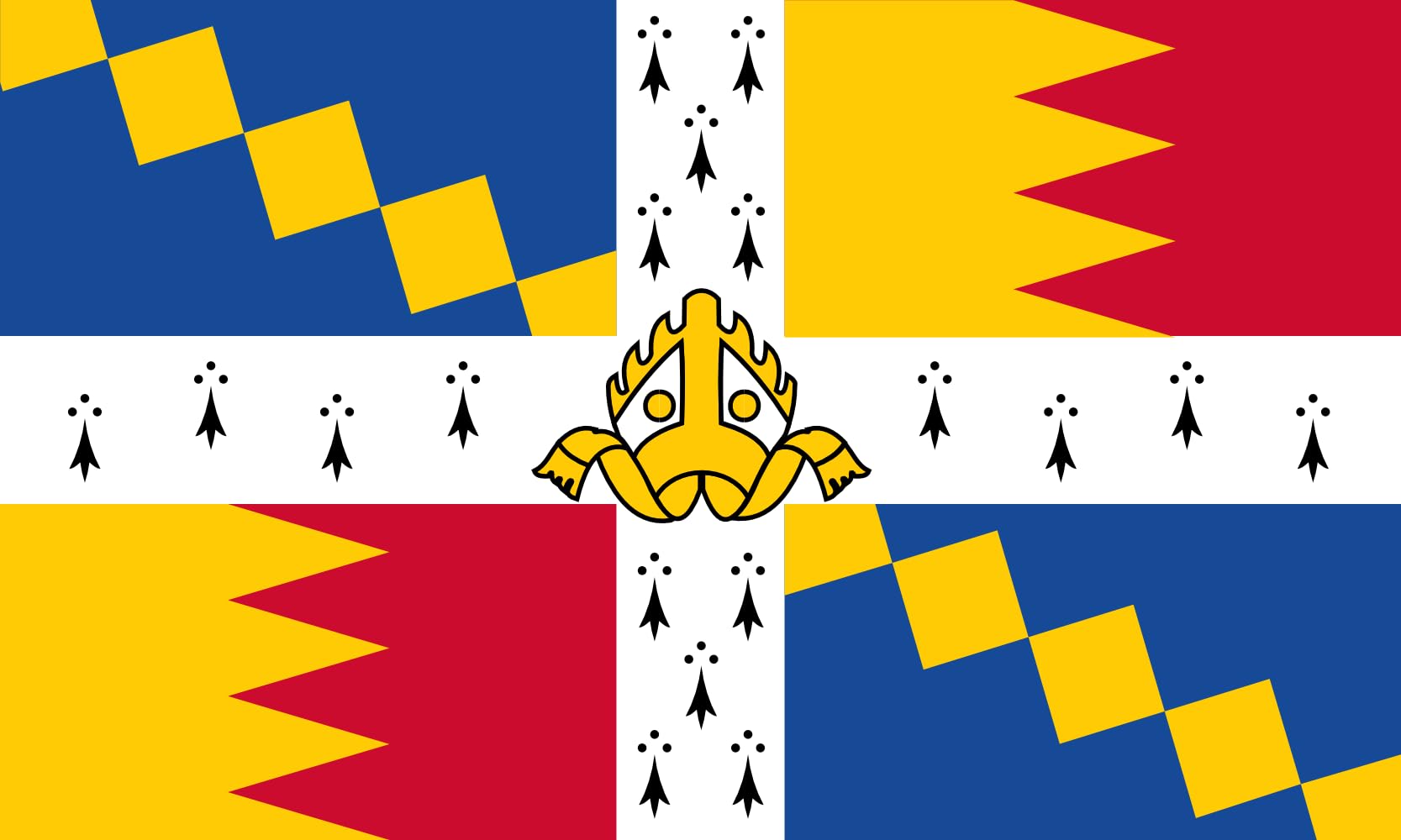 Drapeau Large Birmingham finitions soignées pavillon paysage 1.35m²