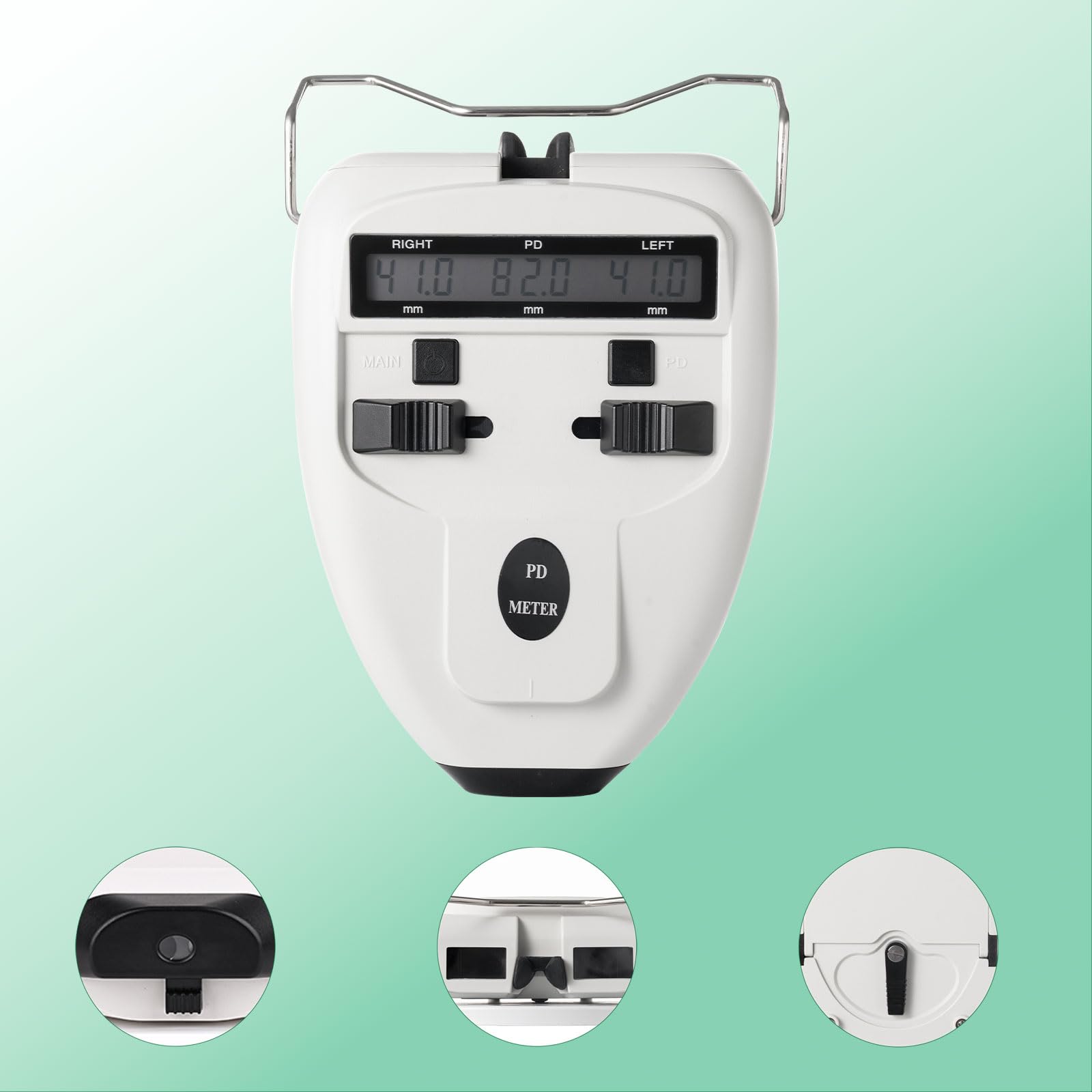 Medidor óptico Digital de Distancia pupilar LED, medidor de PD, puilómetro, Herramienta de medición de Distancia interpupilar, Equipo oftálmico con Pantalla LCD, PD óptico
