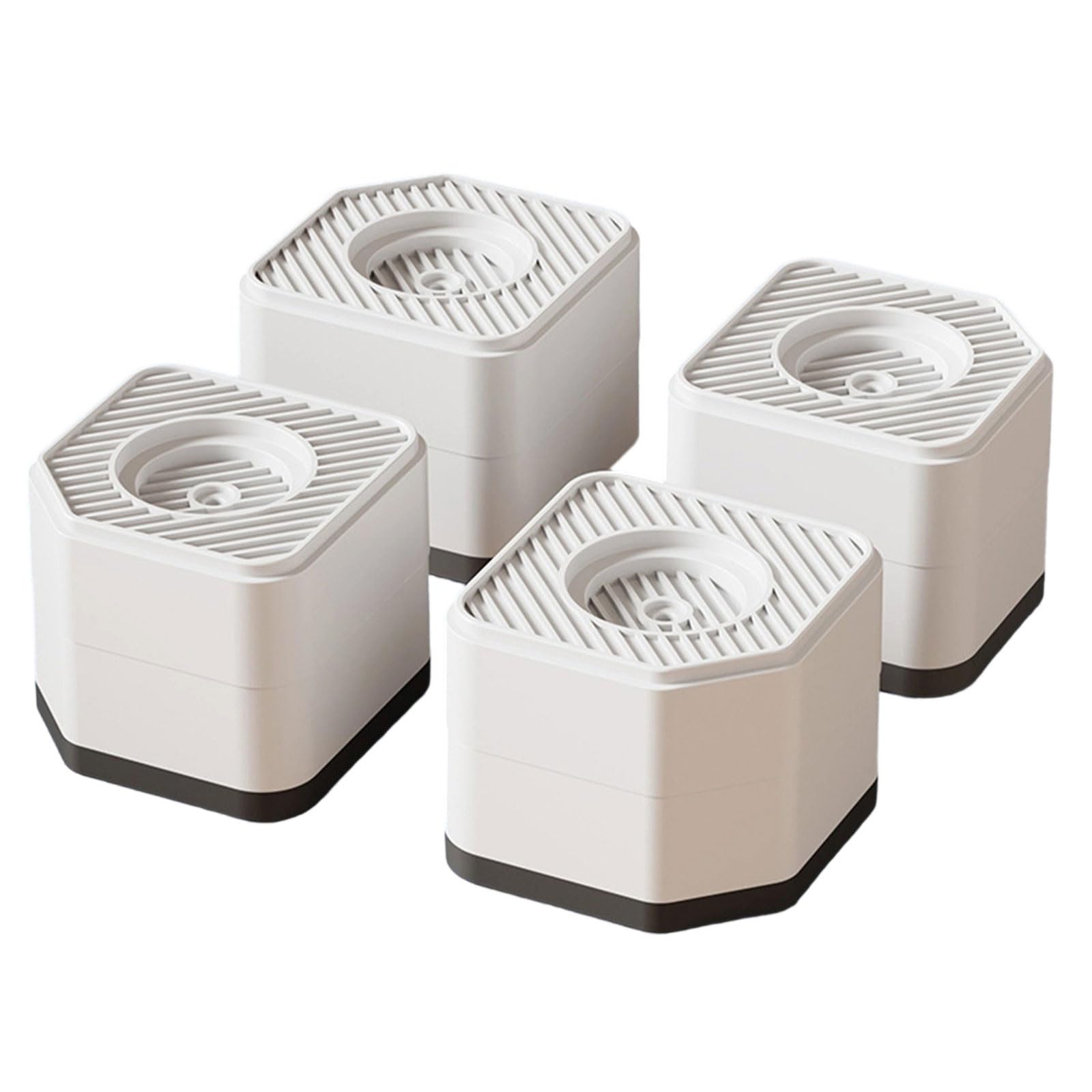 Jazuaiao White Two Layers 4Pcs Shockproof Pads For Washing Machine Washer Dryer Moving Walking Shockproof Transfer Stabilizer Feet Mat Washing Machine Refrigerator Pads