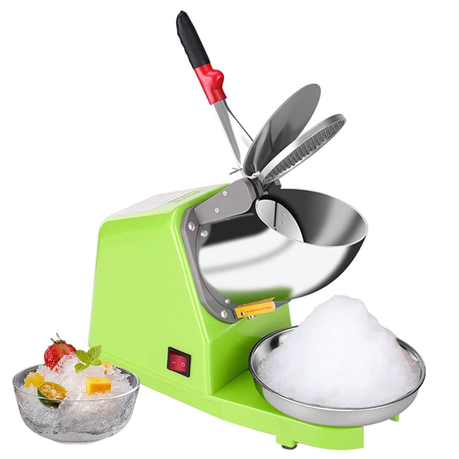 Machine à Glace pilée électrique en Acier Inoxydable, 65 kg/h, idéale pour Les Cocktails, Les Bars, Les granités, Un Usage Domestique ou Professionnel. Conception Efficace et Durable.