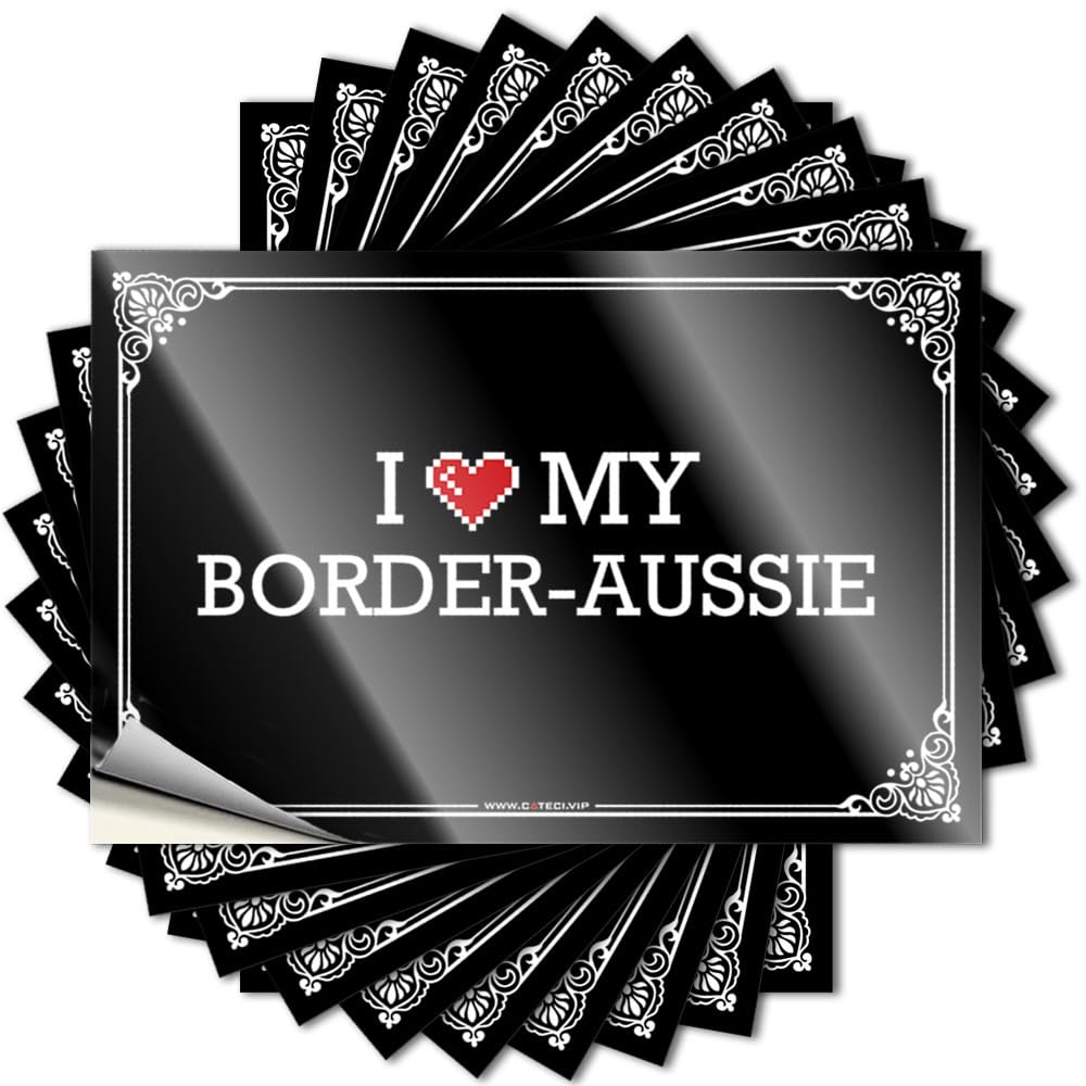 Badass, Bumper Window I Love My Border-Aussie | Fishing Home Decor Accessories(12X18CM)
