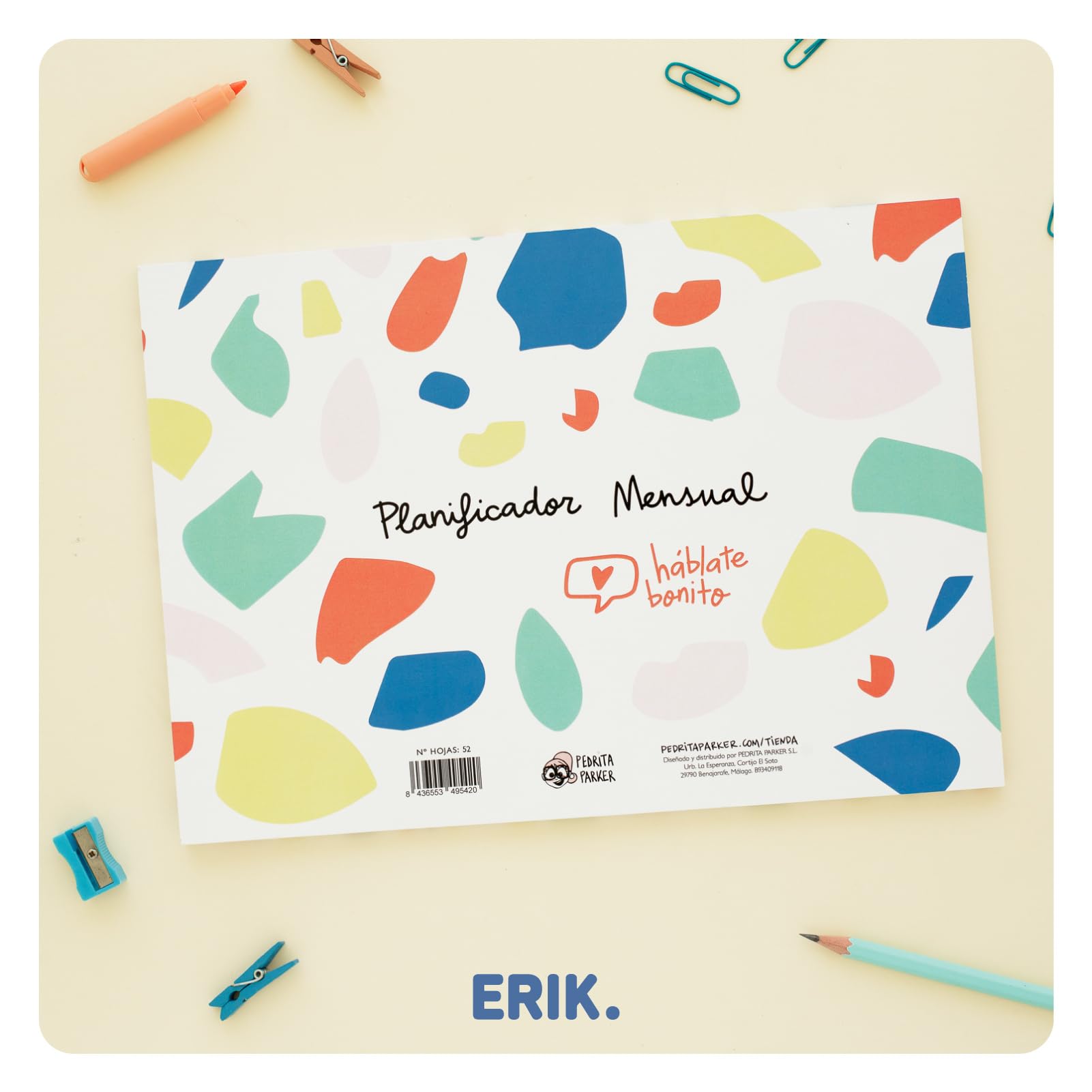 Planificador mensual Pedrita Parker A4 - Planner mensual en Español Sin Fecha A4 - Organizador mensual [52 hojas de Alto Gramaje]