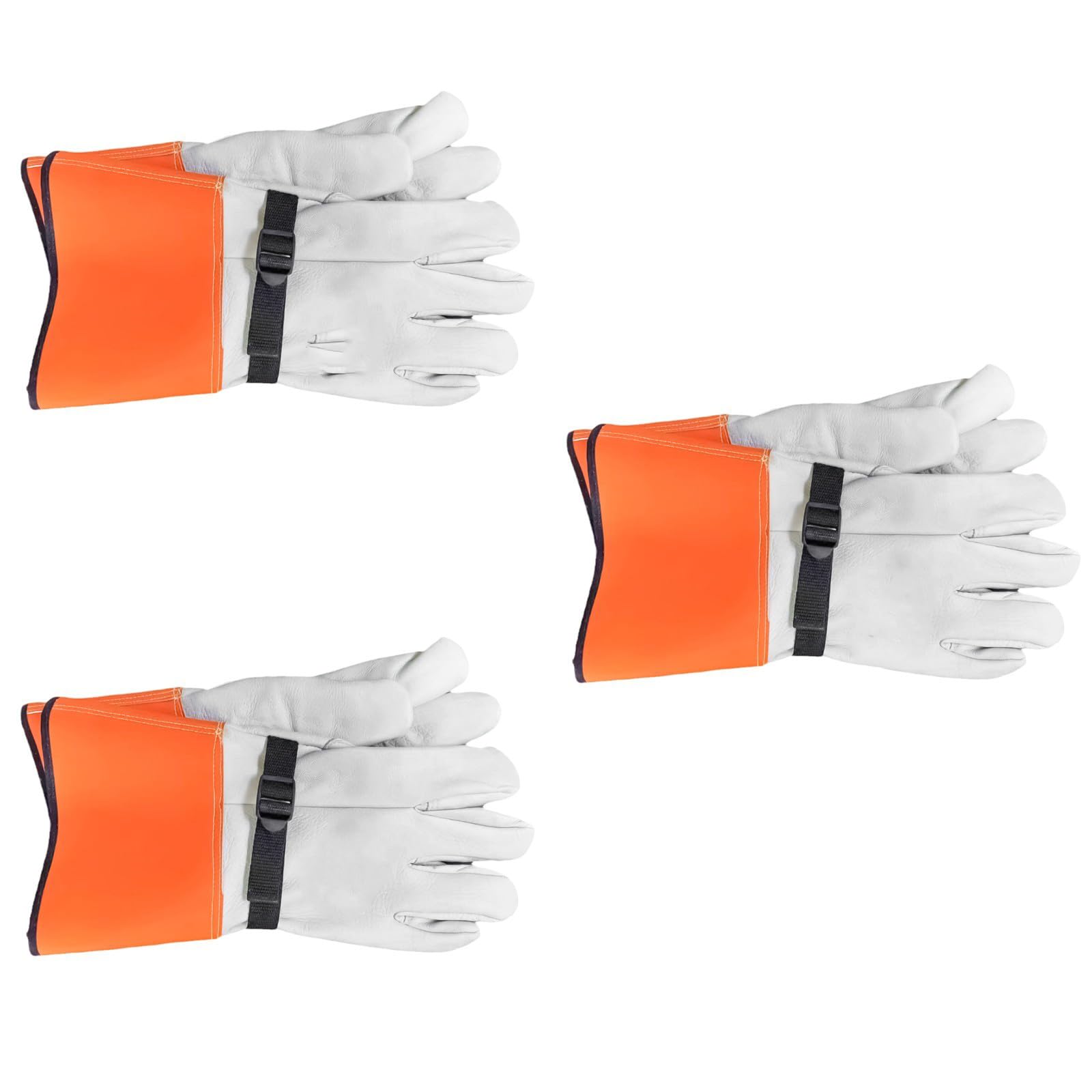 Guanti da lavoro in pelle extra spessi da 14 pollici Guanti resistenti calore per impieghi gravosi Design aggiornati per saldatura e manutenzione elettrica Resistenti calore industriale