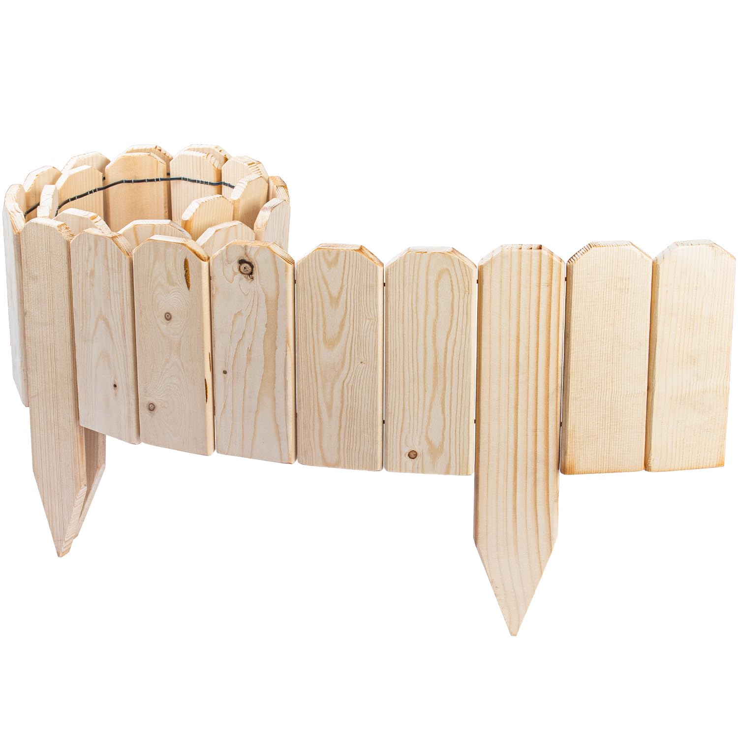 Recinzione da giardino in legno, 200 cm x 20 cm, facile da inserire, per bordi decorativi per paesaggi, cortili, piantare alberi, cortile, paesaggio, aiuole, recinzioni
