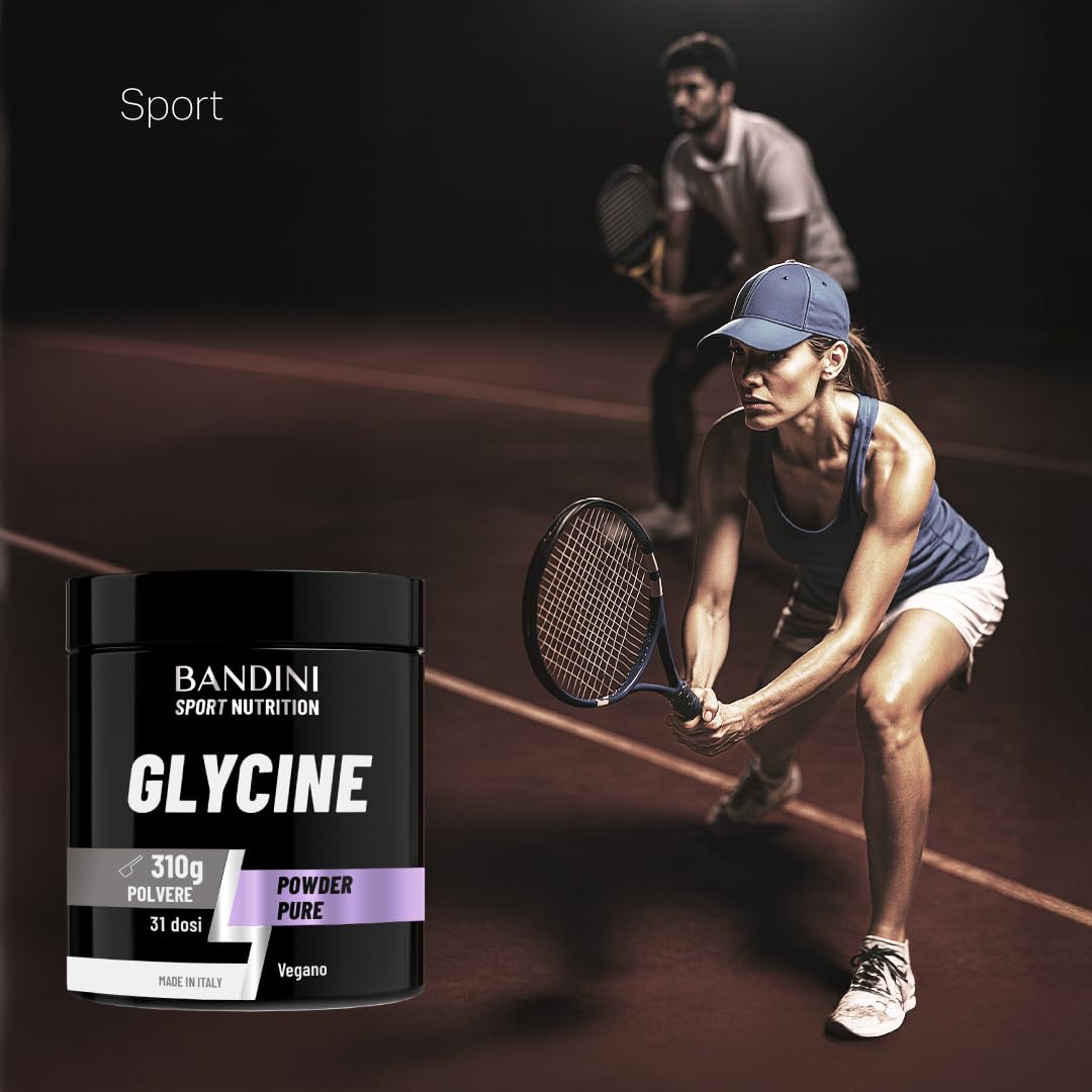 Bandini® GLICINA Polvere, Glycine Pura e Cristallina, Aiuto per il sonno, Puro Aminoacido Naturalmente Dolce, L-Glycin da 310 g, Sintesi del Collagene per Pelle e Articolazioni, Senza Additivi