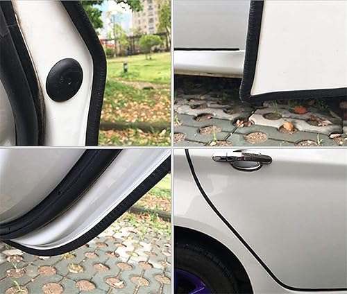 Miniatura 7 de MYFAMIREA Protectores de borde de puerta de automóvil de 66 pies de largo, en forma de U, protector de sello de goma para puerta de automóvil,