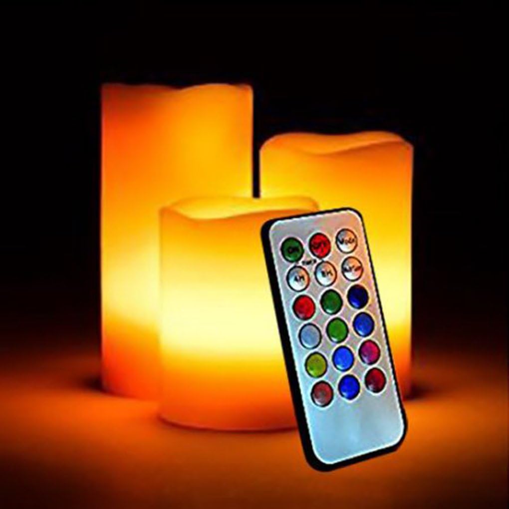 Smart Flameless LED Illuminate candle Set 3 Nonflammable