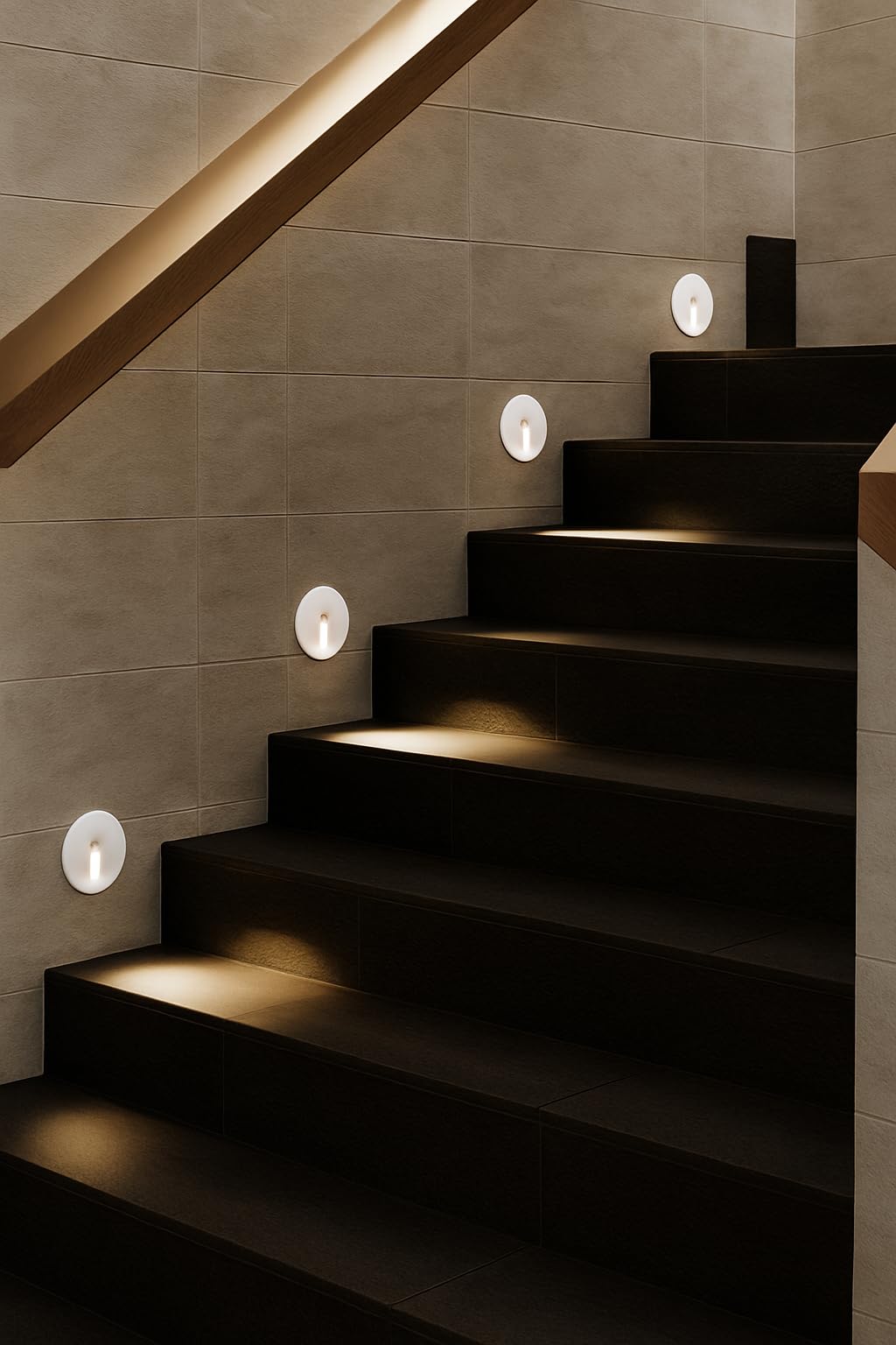 TRIPPING Conceal (3W White Body Round LED Foot Light - IP65 Waterproof Outdoor/Indoor Step Light - Warm White Flush Mounted Aluminum Wall Light for Stairs, Corridor, Garden, and More)-image-12