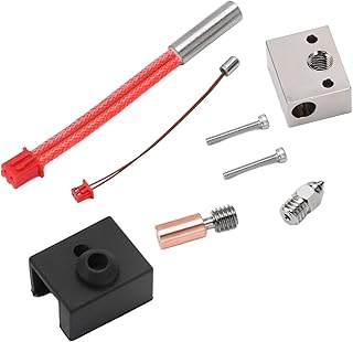 Sprite Extruder Heater Block Kit 3D Printer Hotend Kit Bimetal Heating Block Throat Tube Heater 0.4mm Nozzle Extruder Parts for Ender 3 S1 24V 40W 300℃