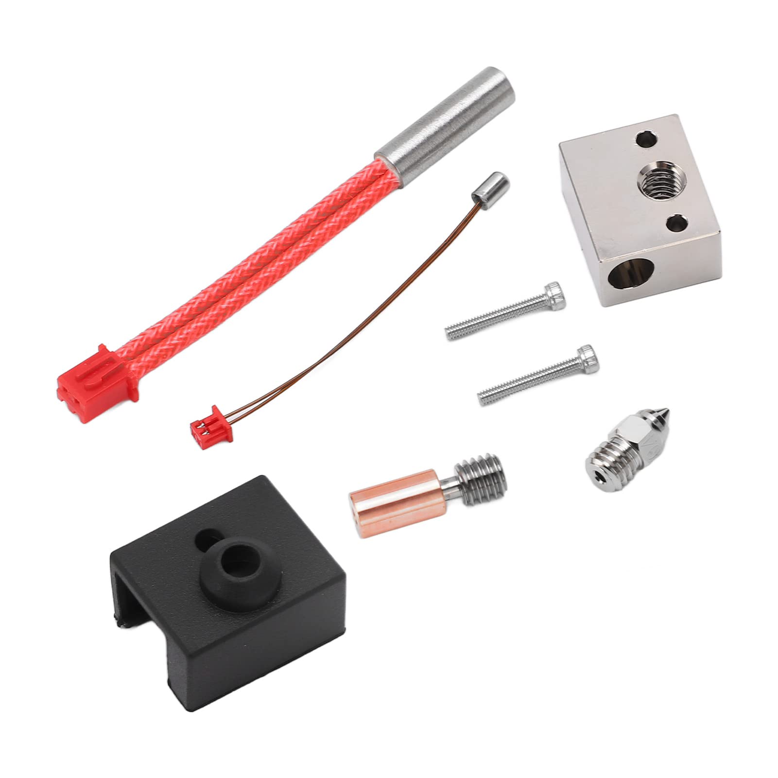 Sprite Extruder Heater Block Kit 3D Printer Hotend Kit Bimetal Heating Block Throat Tube Heater 0.4mm Nozzle Extruder Parts for Ender 3 S1 24V 40W 300℃-picture-11