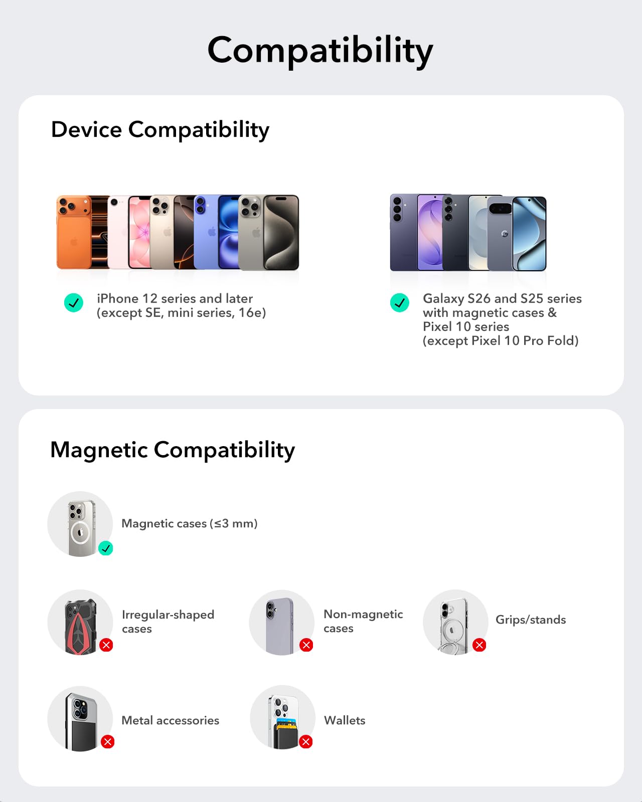 ESR für 15W MagSafe Autohalterung Ladegerät mit CryoBoost, Handykühlung, Armaturenbrett/Lüftung Magnet Handyhalterung Auto für iPhone Air/17/17e/16/15/14/13/12, Pixel 10, Galaxy S25/S26, Schnellladen