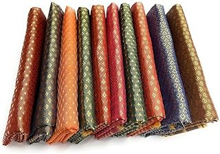Zuvim Multi-Colors Unstiched Blouse Piece Material 1 Meter Each (110x80 cm) Pack of 10