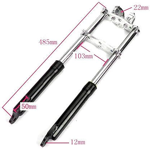 Miniatura 2 de Amortiguador de horquillas delanteras de 19 pulgadas para motocicleta todoterreno de 49 cc de 2 tiempos, mini todoterreno, montaña, Dirt Pit Bike