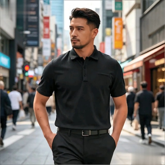 2026 Breeze Polo Shirts for Men Beer Belly Wearbreeze Capri Camisetas Polo de Manga Corta con Cuello Texturizado y Secado Rápido para Golf miniatura 7