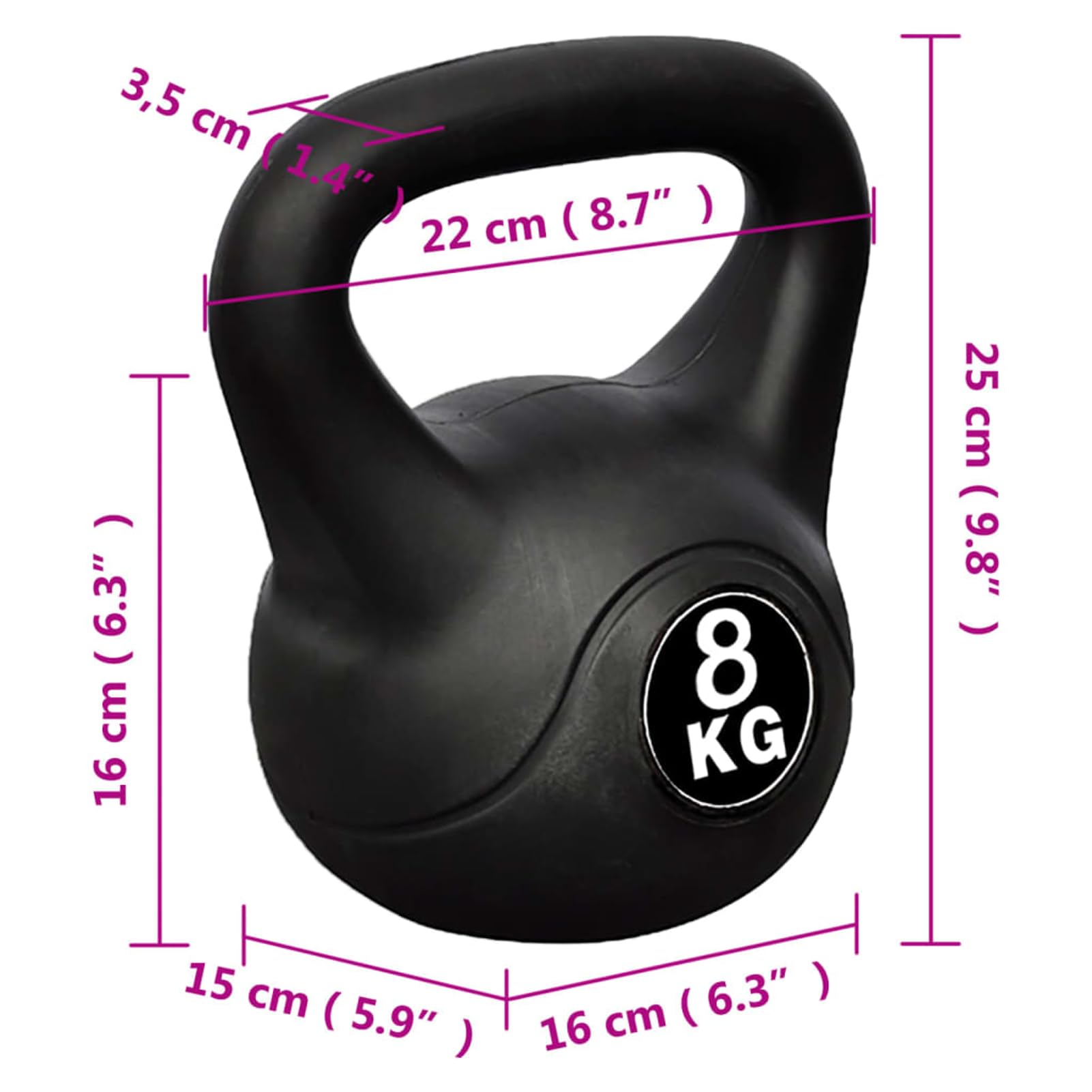 Homgoday Kettlebell 8 kg