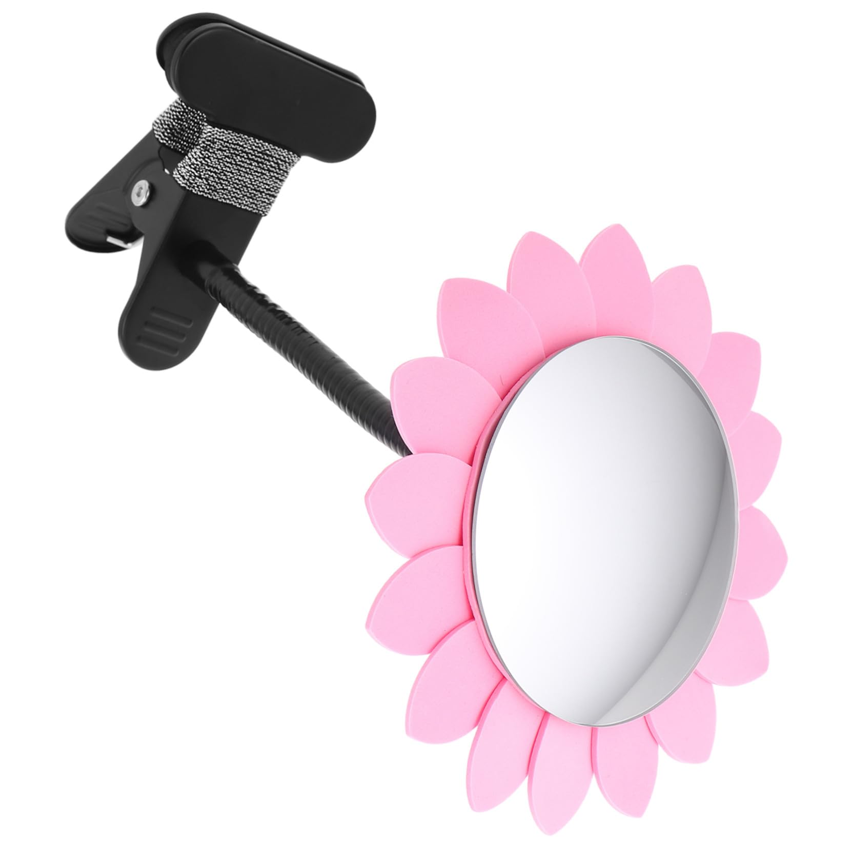 Miroir de maquillage rose ajustable pour sublimer votre rituel beauté quotidien sur votre bureau