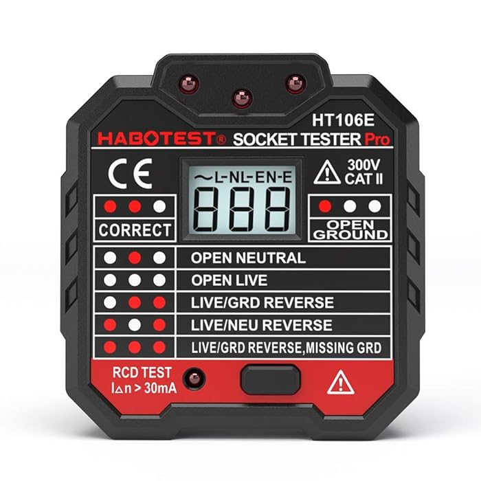 Buy Honeytecs Advanced RCD Electric Socket Tester Automatic Neutral
