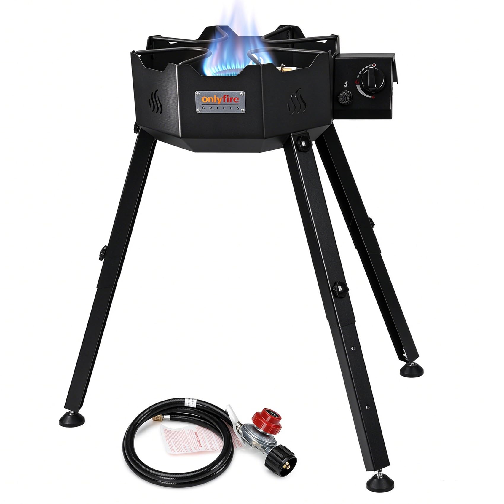 ONLYFIRE GRILLS Portable Gas Burner with Adjustable Removable Legs, GS301
