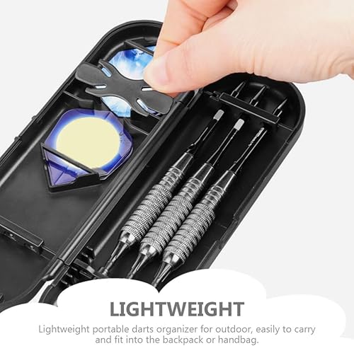 Miniatura 9 de BESPORTBLE Cajas Organizadoras Dartboards 2pcs Caja de almacenamiento de plástico Estuche de transporte duro de reemplazo para punta Dardos de