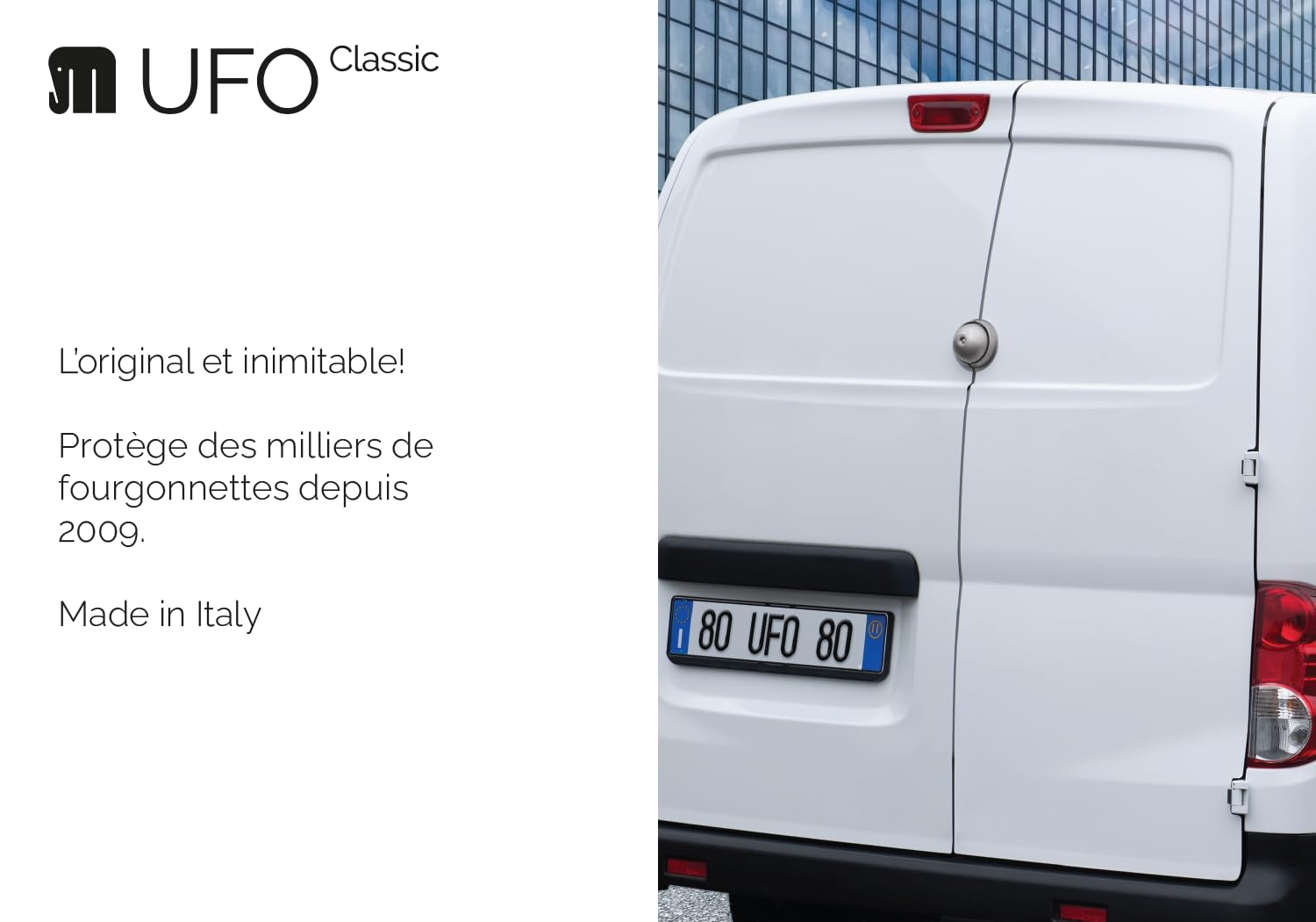 UFO VAN LOCKS Kit Simple Serrure Antivol pour Véhicule Utilitaire avec Fermeture Débrayable