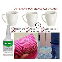 Vista 5 de Uniglue - Pegamento aceitoso de alta resistencia para soldadura de plástico, madera, cerámica, metal, súper pegamento universal, seco solo en 6-10