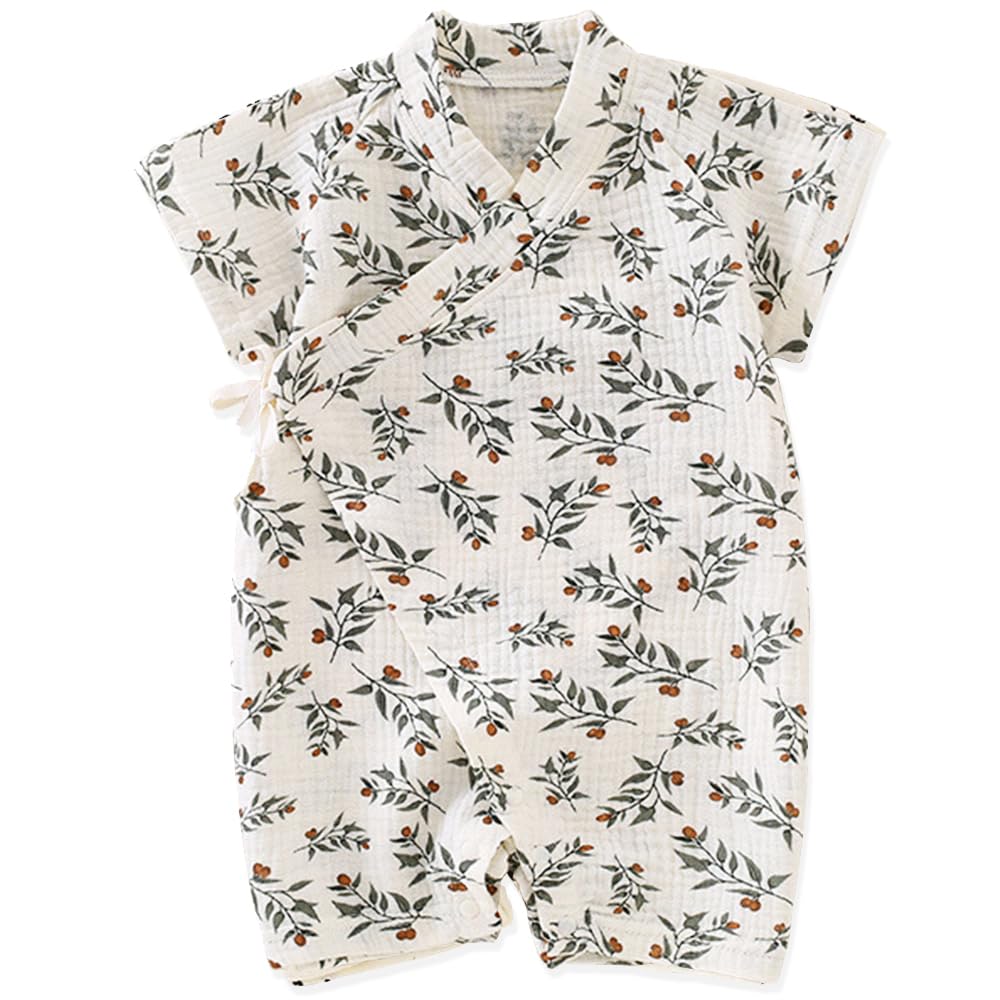 HahaNice Japanese Kimono Baby Thobe Cotton Infant Linen Romper 0-24 Months — view 7