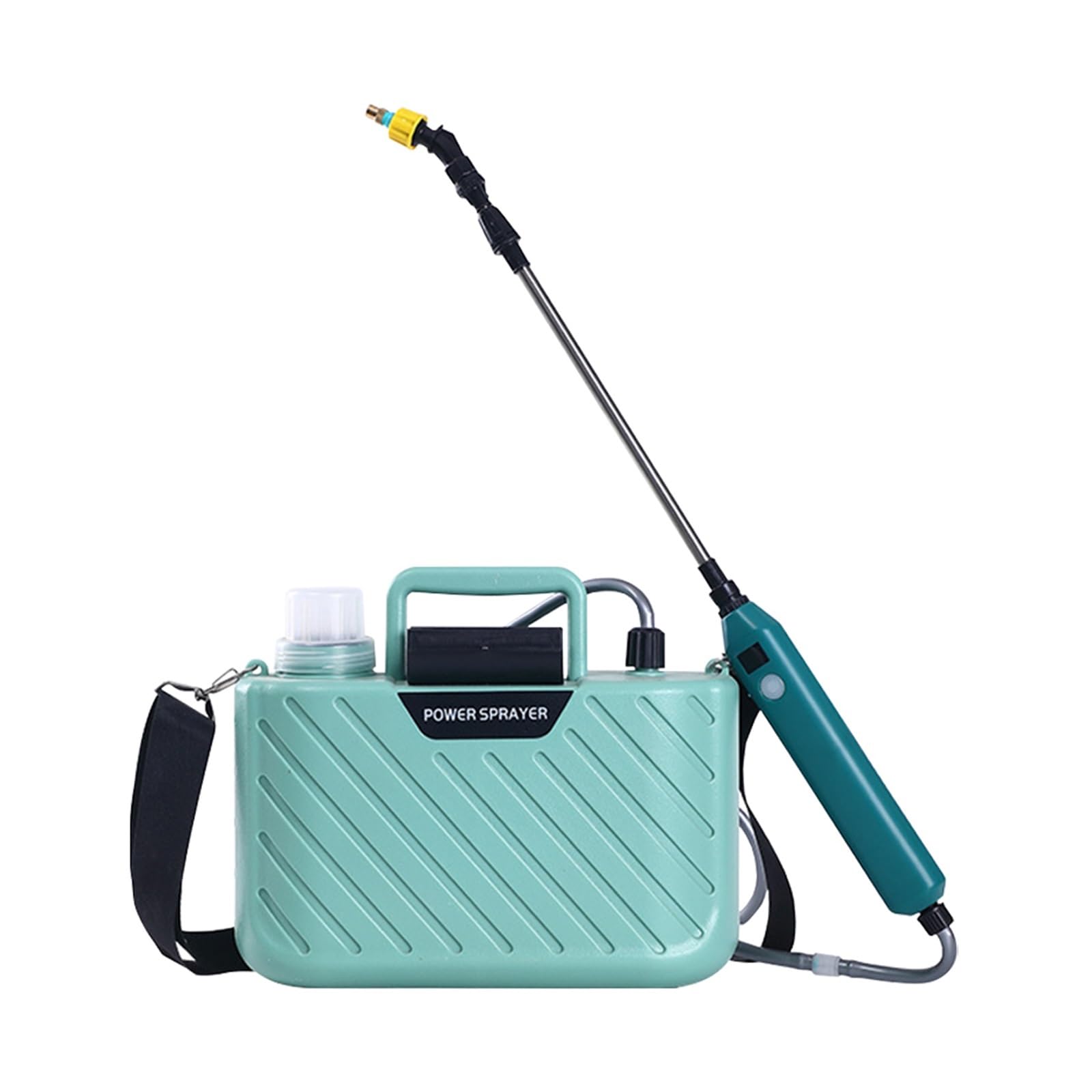 LNHHG 5L Electric Garden Sprayer, USB Rechargeable Lawn Sprayer With Telescopic Wand Adjustable Shoulder Strap 2 Mist Nozzles(With Green tank)