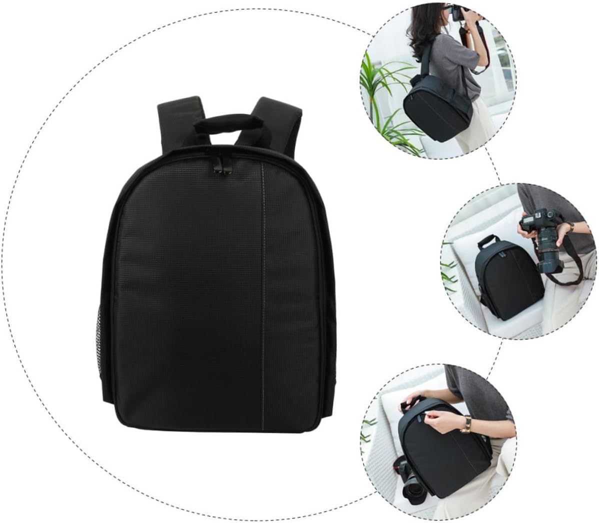 STOBOK 2 Pcs Waterproof Camera Bag Camera Storage Pouch Waterproof Backpack Bag Professional Bags Storage Bags for Travel Backpack Nylon Grey