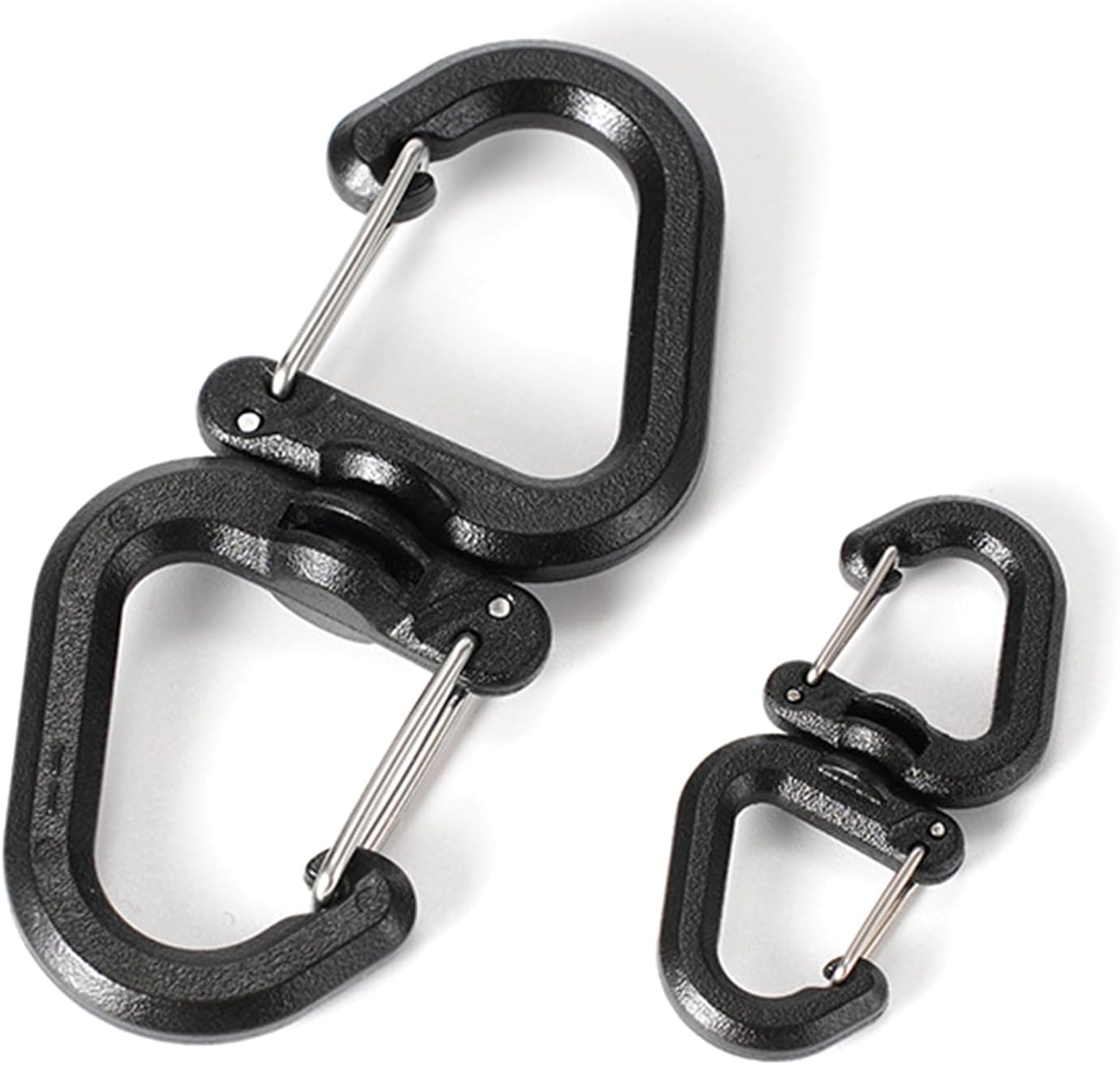 360 Rotating Double Carabiner Outdoor Swivels Clip Portable S Chain Hook Camping Double Hook Backpacks Keychains Carabin - Image 3