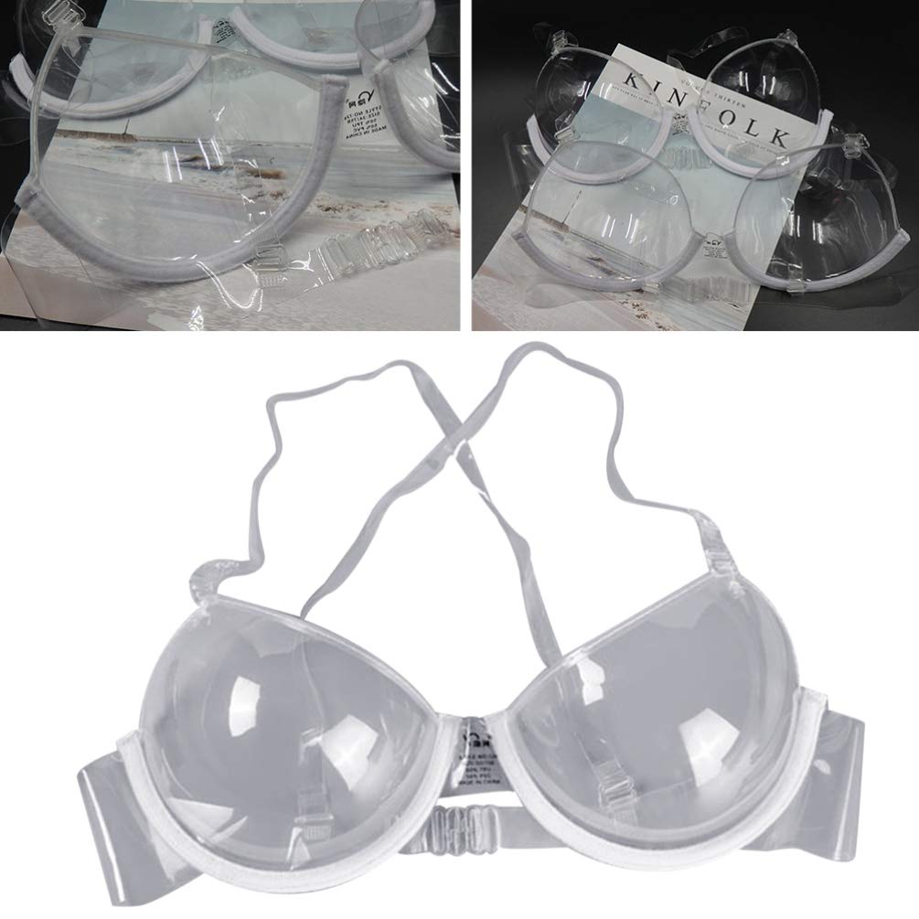 PRETYZOOM Soutien-gorge transparent pour femme - Soutien-gorge transparent - Réglable - Soutien-gorge jetable - Taille 34
