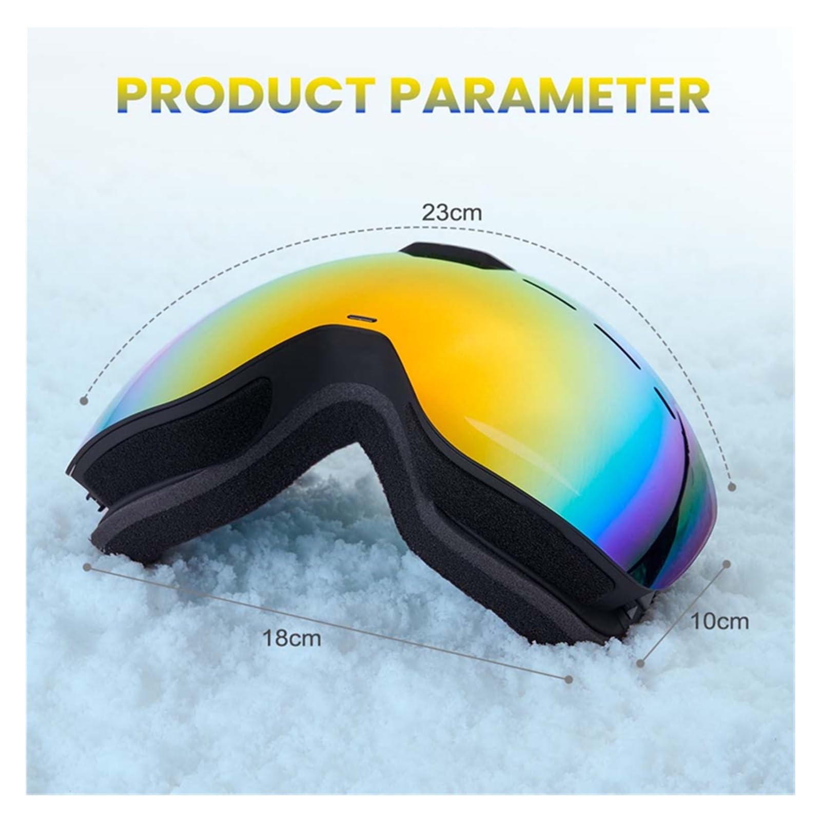 Occhiali da sci Occhiali da sci e snowboard Occhiali da sci da donna e da uomo Occhiali da sci UV400 - antiappannamento Occhiali da neve per adulti Doppio specchio sferico Occhiali magnetici per
