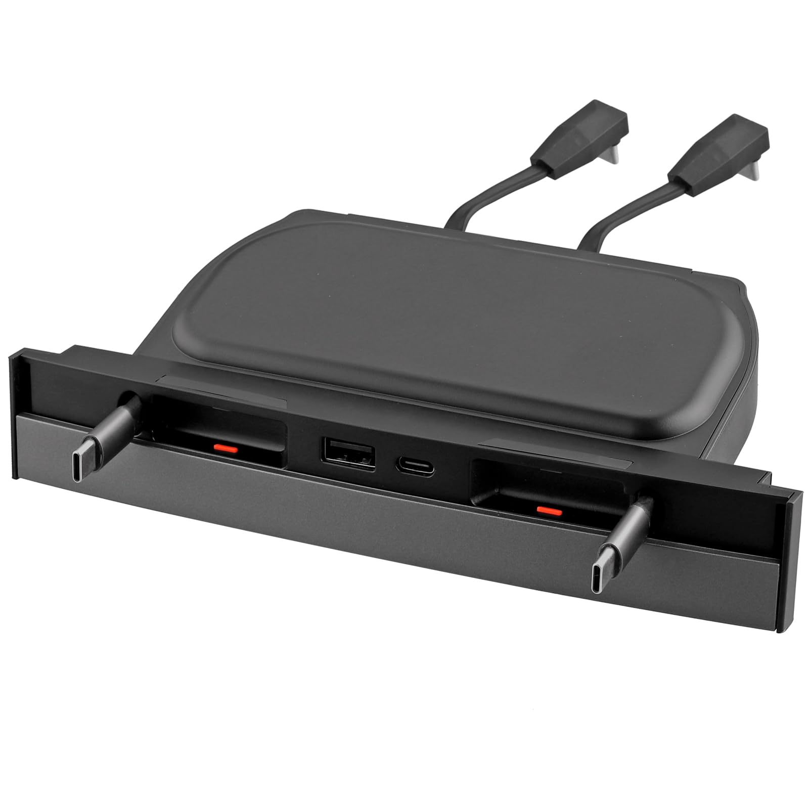 EYPINS USB Hub Suitable for Tesla,Retractable Hub Docking Station for Tesla Model 3/Y 2021-2023,Fast Charge Cable Adapter,2pcs Type-C Retractable