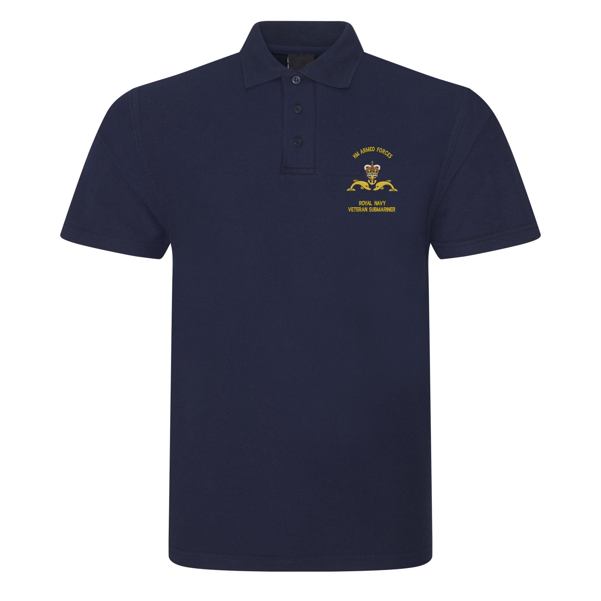 The Military Store Men's Navy Submariner Veteran Embroidered Polo Shirt, 4X Large